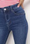 Niebieskie Jeansy Skinny z Wysokim Stanem Endellion