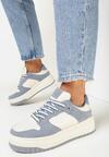 Niebieskie Sneakersy na Platformie Esemorna