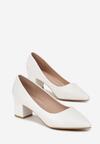 Pantofi cu toc Albi