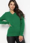 Zielony Sweter z Miękkiej Dzianiny Olissa