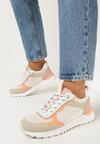 Beżowo-Różowe Sneakersy z Protektorem Santiloa
