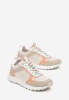 Beżowo-Różowe Sneakersy z Protektorem Santiloa