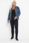 Granatowe Jeansy Skinny Push Up Fivac