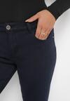 Granatowe Jeansy Skinny Push Up Fivac