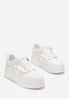Białe Sneakersy z Podwójnym Sznurowaniem Amolvi