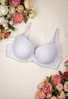 Biały Gładki Biustonosz z Efektem Push-Up na Cienkich Ramiączkach Redima