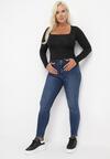 Niebieskie Jeansy Modelujące z Elastycznego Denimu Aluria