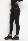 Czarne Jeansy Skinny z Wysokim Stanem Vineo