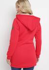 Czerwona Bluza z Kapturem Birille