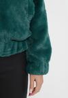 Ciemnozielona Kurtka Futerko Teddy Oversize Denon