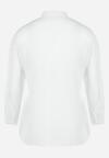 Biała Koszula z Delikatnymi Plisami z Przodu Anasesene