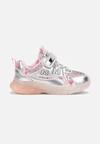 Pantofi sport Argintiu cu roz