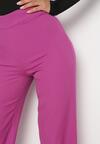 Ciemnofioletowe Spodnie Szerokie High Waist Iners