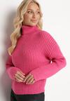 Pulover pe gât Fucsia