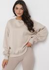 Beżowa Ocieplana Bluza Oversize Lhea
