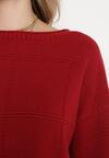 Bordowy Sweter z Długim Rękawem o Klasycznym Kroju Blitesa
