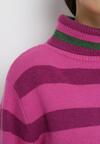 Pulover pe gât Fucsia