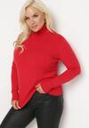 Czerwony Sweter z Golfem Sazerna