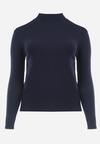 Granatowy Sweter z Golfem Erimessa