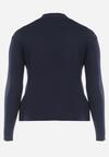 Granatowy Sweter z Golfem Erimessa
