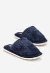 Granatowe Kapcie z Futerkiem Acureo