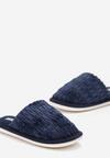 Granatowe Kapcie z Futerkiem Acureo