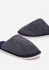 Granatowe Kapcie z Futerkiem Mirexa