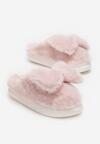 Różowe Kapcie Futrzane z Kokardką Rocka