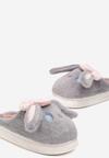 Szare Kapcie z Futerka z Uszkami Eberra