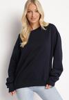 Granatowa Ocieplana Bluza Oversize Lhea