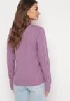 Jasnofioletowy Klasyczny Sweter w Ozdobny Splot Aliissa