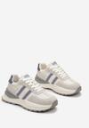 Sneakers Bej cu albastru