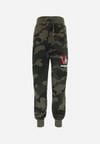 Pantaloni Verde cu portocaliu