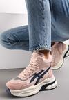 Różowe Sneakersy za Kostkę na Platformie Eloriane