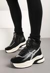 Czarne Sneakersy za Kostkę na Platformie Eloriane