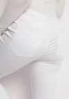 Białe Spodnie Skinny z Regularnym Stanem Serilind
