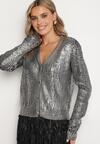 Cardigan Argintiu