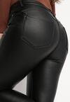 Czarne Spodnie Skinny z Ekoskóry Lassaie