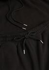 Czarny Bawełniany Komplet Dresowy z Bluzą i Spodniami Zansira