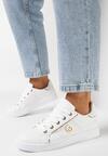 Sneakers Alb cu auriu