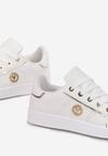 Sneakers Alb cu auriu
