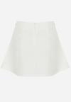 Biała Rozkloszowana Spódnica Mini z Guzikami Allsa