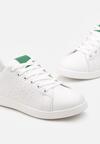 Biało-Zielone Buty Sportowe przed Kostkę z Wiązaniem Julieza