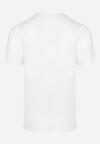 Biała Klasyczna Koszulka z Trójkątnym Dekoltem i Krótkim Rękawem Vorffa