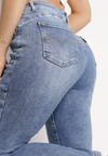 Niebieskie Bawełniane Jeansy Skinny z Efektem Push-Up Klamira