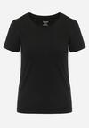 Czarny Bawełniany T-shirt o Klasycznym Kroju Zilira