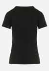 Czarny Bawełniany T-shirt o Klasycznym Kroju Zilira