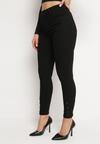 Czarne Jeansy Skinny z Efektem Push Up i Napami Przy Kostkach Irvina