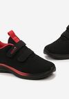 Czarno-Czerwone Klasyczne Buty Sportowe Zapinane na Rzepy Trigla