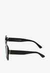 Czarne Okulary Przeciwsłoneczne Kwadratowe Typu Kocie Oczy Romildia